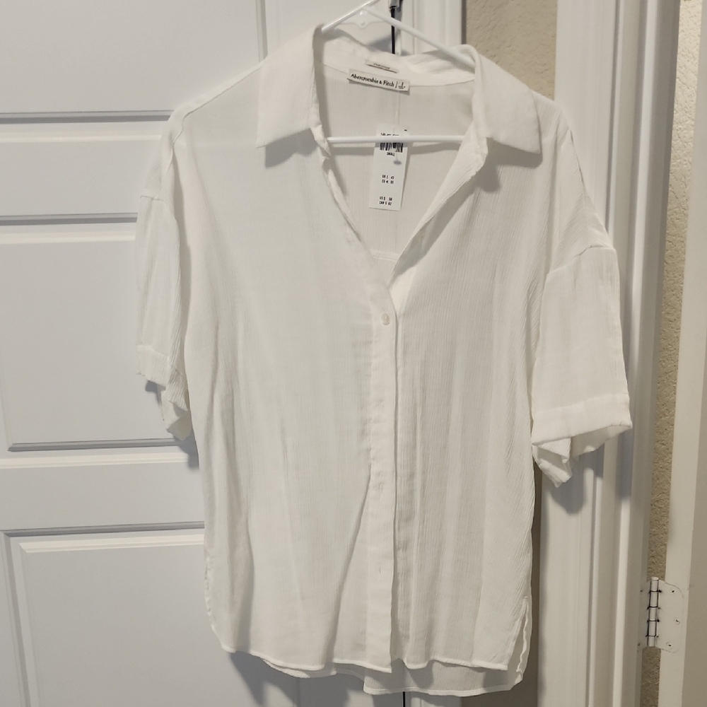White Button-Up Shirt Oversized
